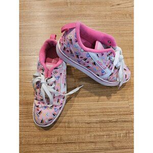 Heeleys Roller Skate Shoes Rainbows Clouds Girls Size 4 Youth Sneakers Pink